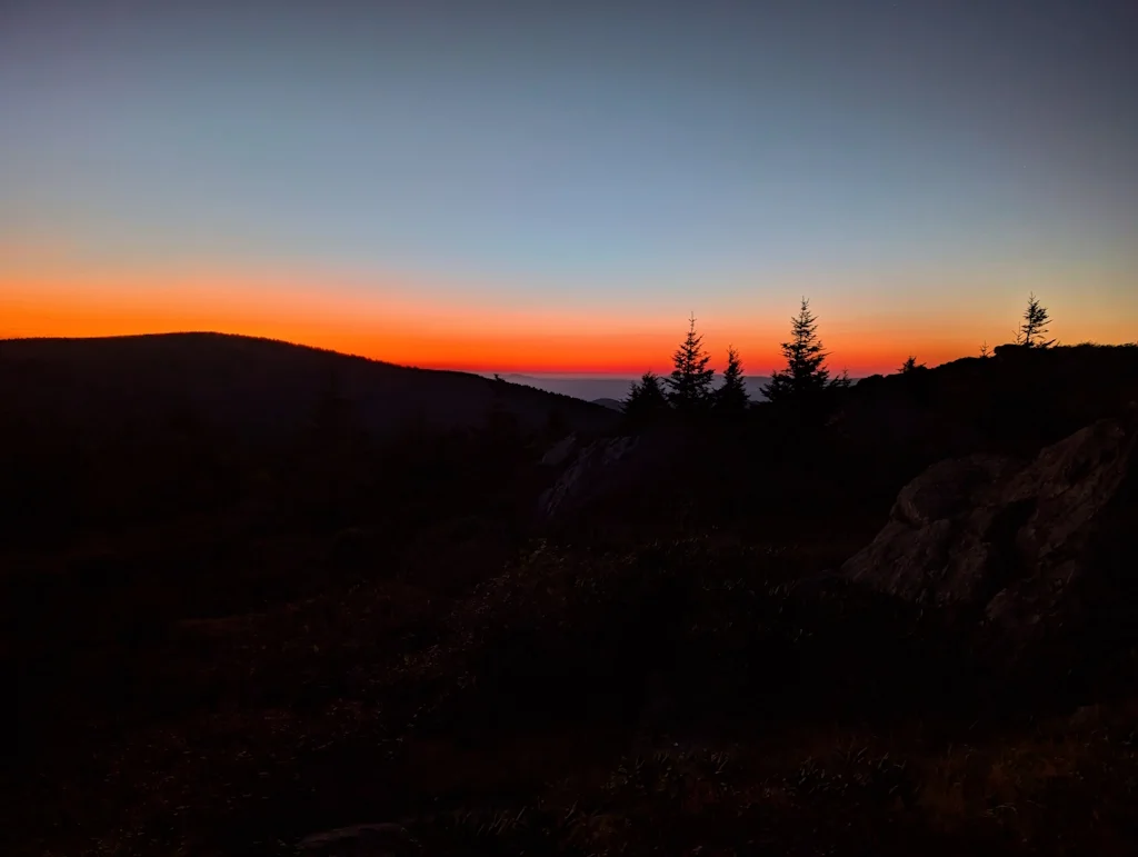 Another fine day comes to an end at Grayson Highlands.